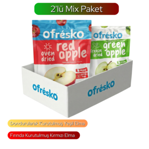Mix Paket - Freeze Dry Yeşil Elma - Oven Dry Kırmızı Elma