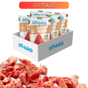 Karpuz Kuru Meyve Cipsi Freeze Dry 5'li Paket - Dondurularak Kurutulmuş Kuru Meyve Karpuz