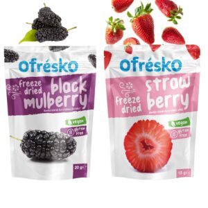 2'li Mix Paket Karadut & Çilek Freeze Dry Kuru Meyve Cipsi