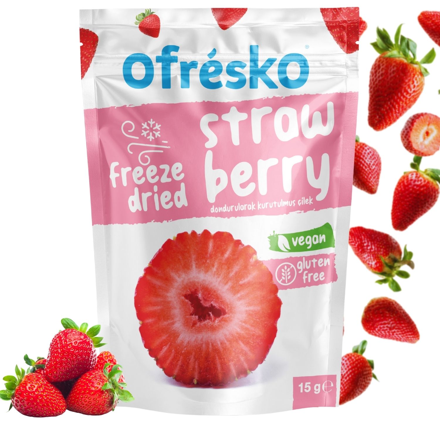 freeze_dry_çilek1 dondurularak kurutulmuş freeze dry çilek 15 gr