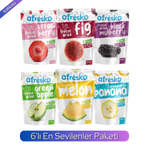 6'lı Freeze Dry Kuru Meyve Cipsi Paketi - Katkısız & İlave Şekersiz